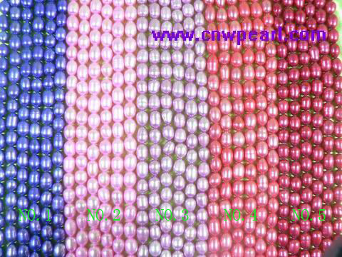 5-6mm beautiful multicolor freshwater pearl strands